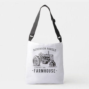 Sac Ajustable Nom de famille Farmhouse Russe Tracteur Vintage