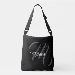 Sac Ajustable Nom initial de monogramme moderne minimaliste