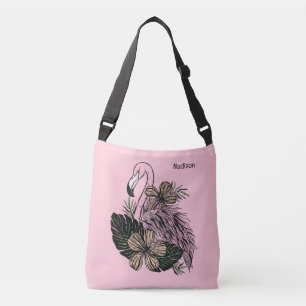 Sac Ajustable Nom personnalisé et couleur Flamant rose rose