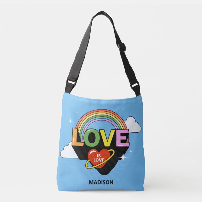 Sac Ajustable Nom personnalisé "L'amour est amour" (Devant)