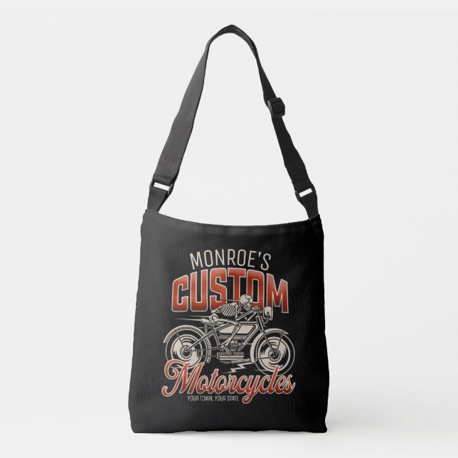 Sac Ajustable Nom personnalisé Skeleton Motorcycle Boutique (Devant)
