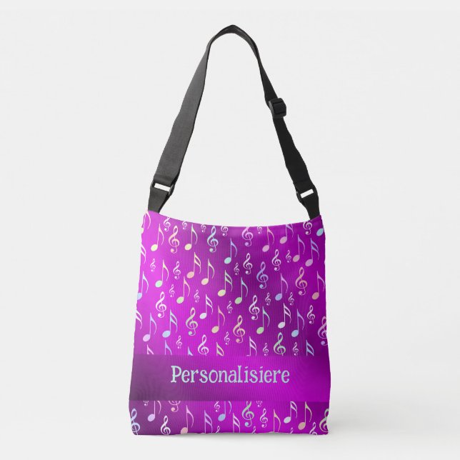 Sac Ajustable note, musique, métal, partition, groupe, clé, croi (Devant)