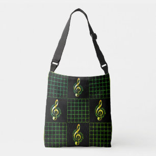 Sac Ajustable Notes de basse Black & Green Music