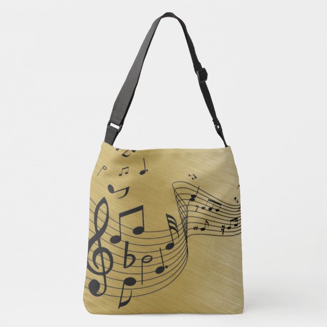 Sac Ajustable Notes de musique dorées brossées  (Dos)