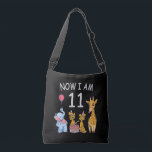 Sac Ajustable Now I, 11 ans old 11th Birthday at the Zoo<br><div class="desc">Joyeux anniversaire. Funny and lovely Kids Birthday design with a cute Elephant,  two ferrets and a girafe celebrating your birthday at the zoo.</div>