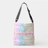 Nuage de mots de la communauté arc-en-ciel LGBTQ+ 