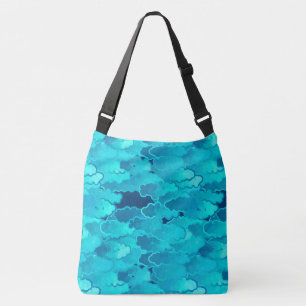 Sac Ajustable Nuages japonais, Ciel du soir, Turquoise et Indigo