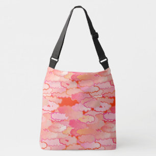 Sac Ajustable Nuages Japonais, Coucher de Soleil, Corail, Fuchsi