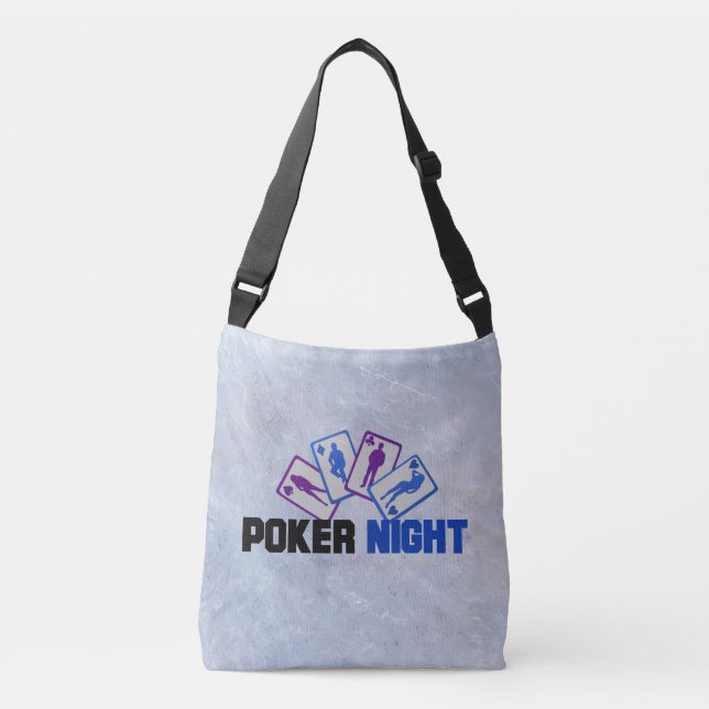 Sac Ajustable Nuit de poker avec cartes à jouer sur la texture d (Devant)