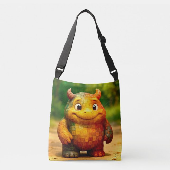 Sac Ajustable Odd Friends - Poster Monster en Carreaux Arc-En-Ci (Devant)