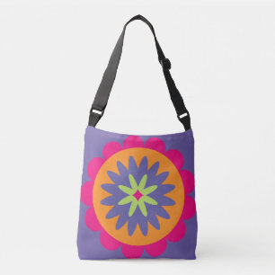 Sac Ajustable Œuvre d'art à motif botanique rétro groovy