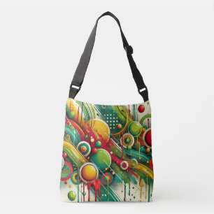 Sac Ajustable Œuvre d'art abstrait dynamique avec des cercles co