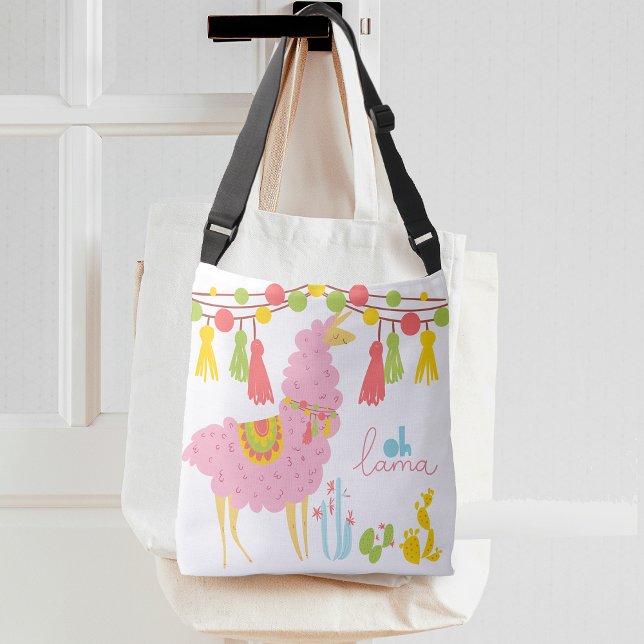 Sac Ajustable Oh Lama Dessin à la Main Llama (Oh Lama Hand Drawn Llama Crossbody Bag)