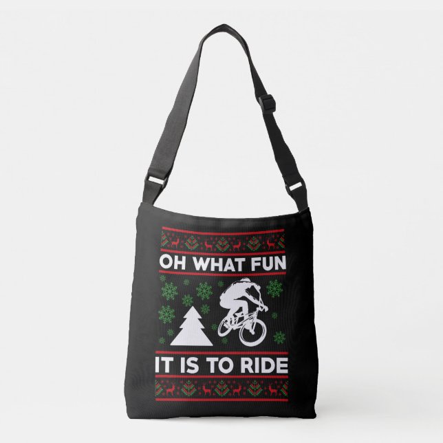 Sac Ajustable Oh Quelle Joie De Faire Du Vélo Noël (Devant)
