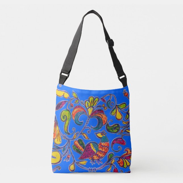 Sac Ajustable Oiseau du Nord en bleu (Devant)