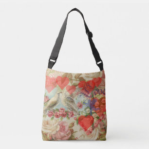 Sac Ajustable Oiseaux de l'amour Vintage Antique Cœur