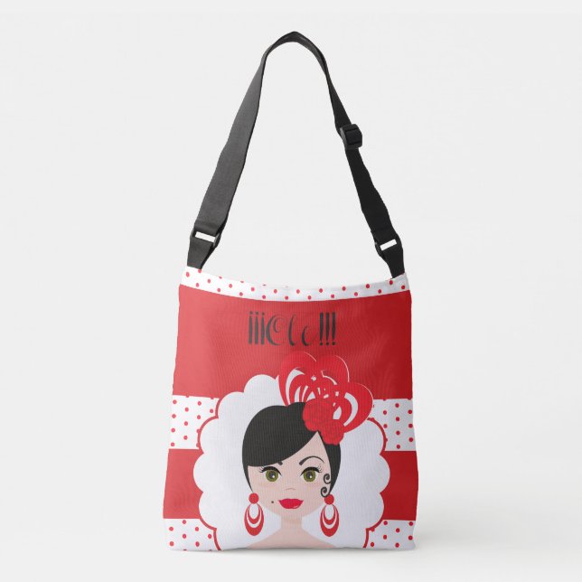 Sac Ajustable Olé! Fun Spanish Flamenca Doll in Red (Devant)