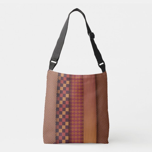 Sac Ajustable Ondes Rétro et Motif Géométrique du Milieu du Sièc (Devant)