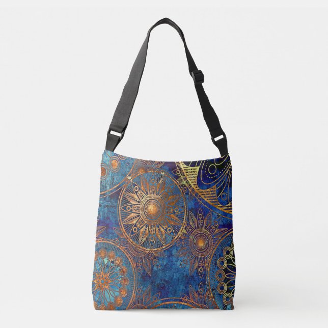 Sac Ajustable Or et bleu (Devant)