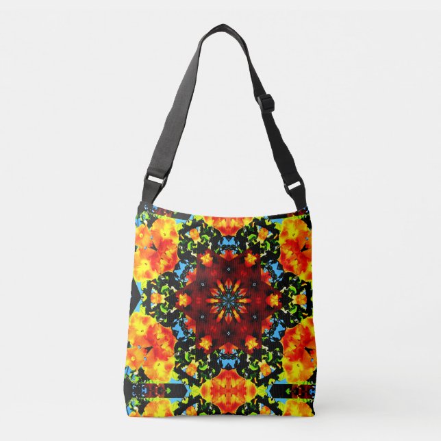 Sac Ajustable Orange floral (Devant)