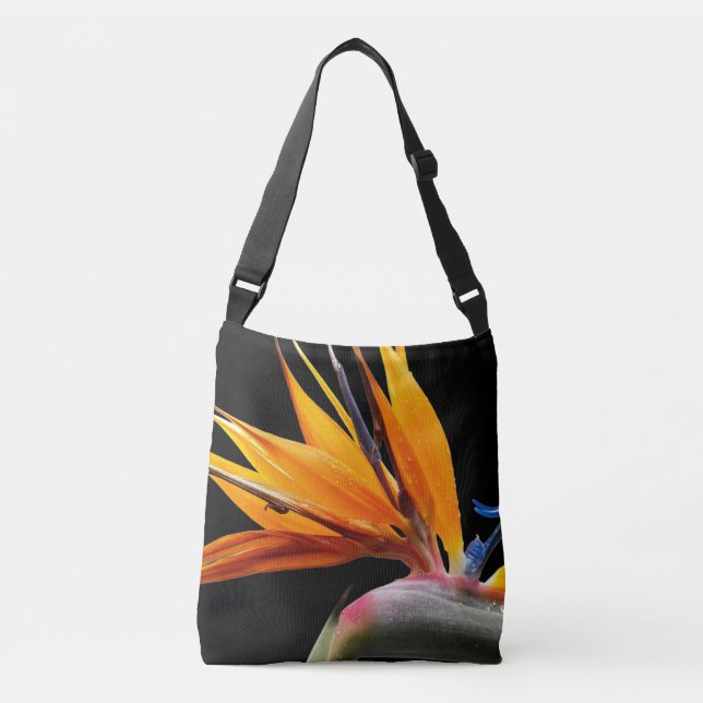 Sac Ajustable Orange Oiseau du Paradis Floral Plante (Devant)