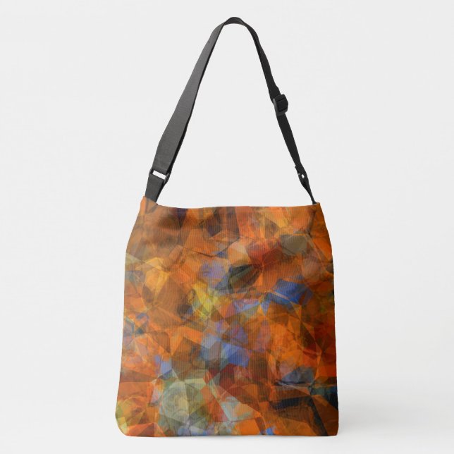 Sac Ajustable Orange rouillé Conception abstraite moderne (Dos)