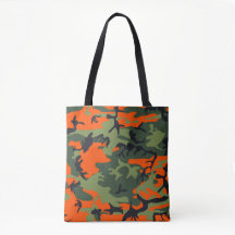 Orange, vert, camouflage noir Camo