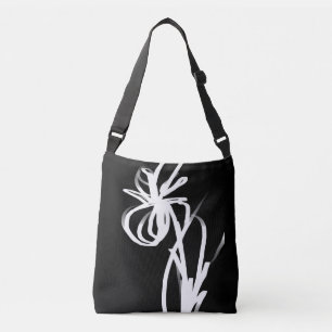 Sac Ajustable Orchidée Noir : Abstrait noir et blanc