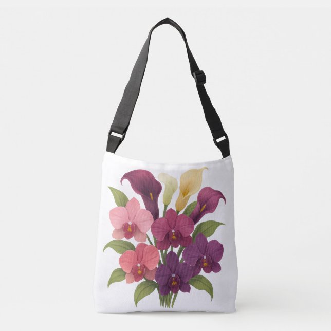 Sac Ajustable Orchidées et Calla Lilies Fourre-tout (Devant)
