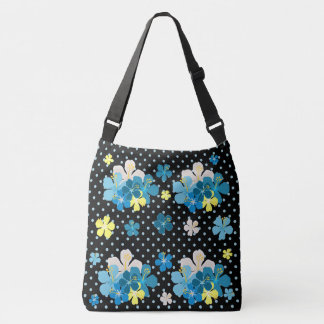 Sac Ajustable Orchids on Blue/Black Polka Dot