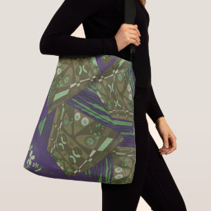Sac Ajustable Origami Chintz (L) Dusty Green Olive Purple