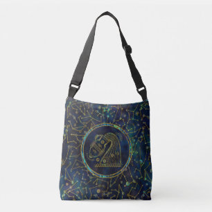 Sac Ajustable Ormeau d'or de zodiaque de Verseau sur la