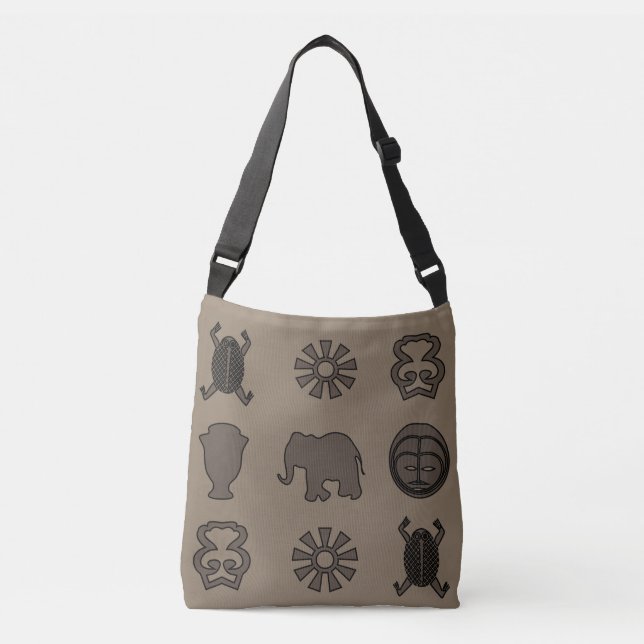 Sac Ajustable Ornements africains abstraits et art symbolique (Devant)