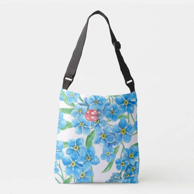 Sac Ajustable Oubliez-moi un motif floral sans couture (Devant)
