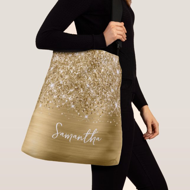 Sac Ajustable Pailleté Or Glam Nom (De près)