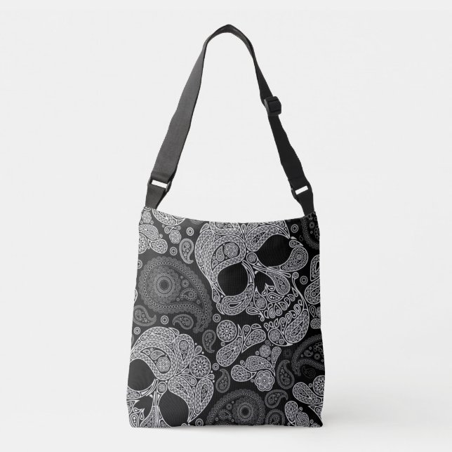Sac Ajustable Paisley Crâne noir (Devant)