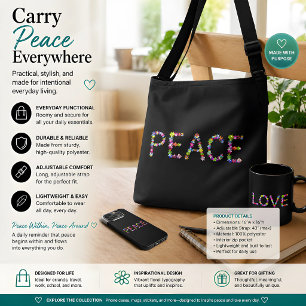 Sac Ajustable Paix Intérieure, Paix Autour Inspirant