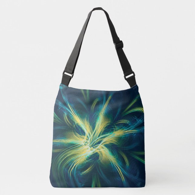 Sac Ajustable Palette bleu fleur fractale fourre-tout (Devant)