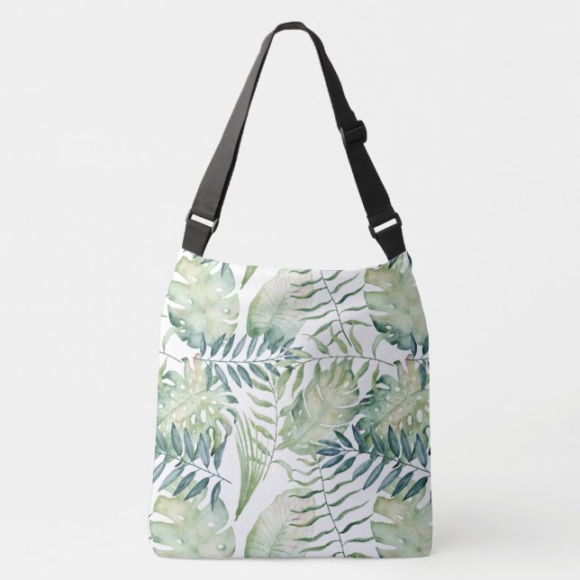 Sac Ajustable Palmettes tropicales vertes (Devant)
