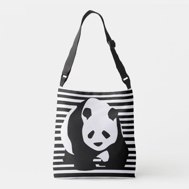 Sac Ajustable Panda noir et blanc et rayures (Dos)