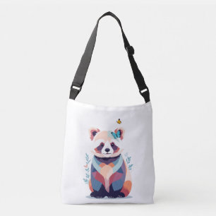 Sac Ajustable Panda rouge vectoriel peinture adorable animal amu