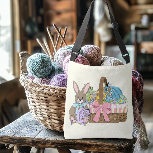 Sac Ajustable Panier de Pâques aux dragons fantaisistes mignons  (Créateur téléchargé)