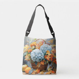 Sac Ajustable Panier Floral d'Automne à l'Aquarelle Rustique