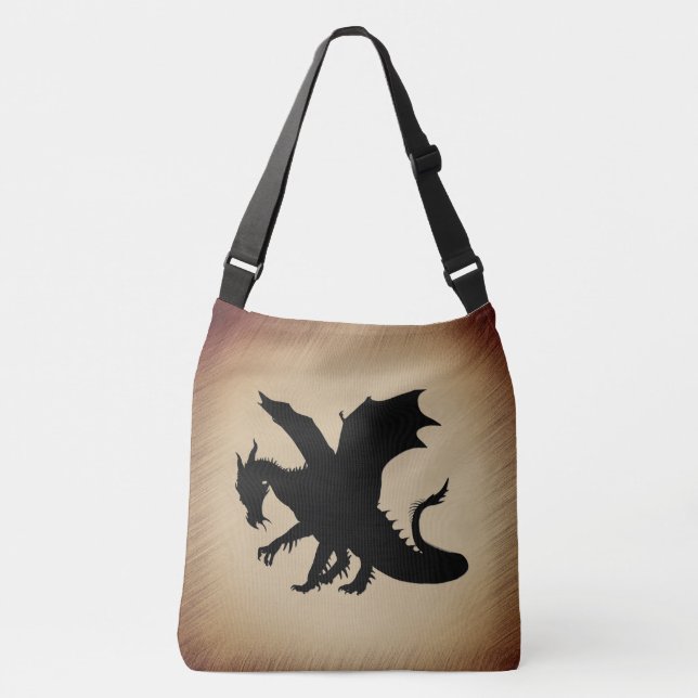 Sac Ajustable Papier ancien Dragon noir (Devant)