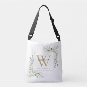 Sac Ajustable Papier Peint à l'Aquarelle Monogramme Doré