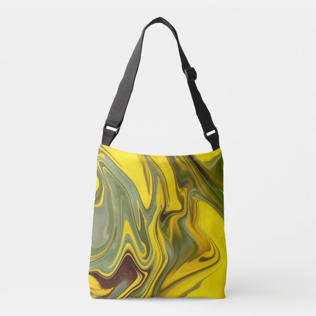 Sac Ajustable Papiers numériques Jaune Vagues Marbrées-55448 (Devant)