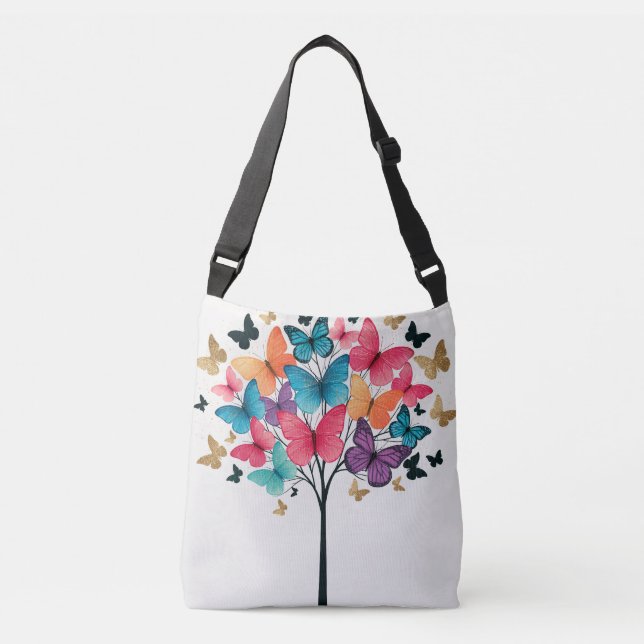 Sac Ajustable Papillon Arbre de Vie de Nature Fantaisiste (Devant)