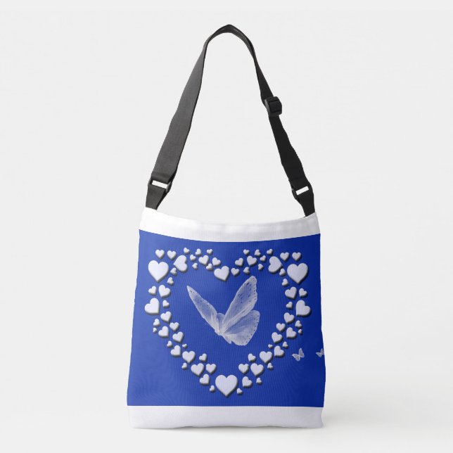 Sac Ajustable Papillon dans les coeurs (Devant)