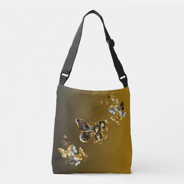 Sac Ajustable Papillon métallique Euphonie dorée (Devant)