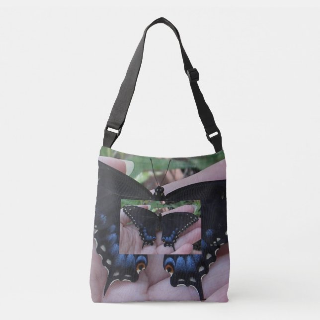 Sac Ajustable Papillon noir à queue noire #1 (Devant)